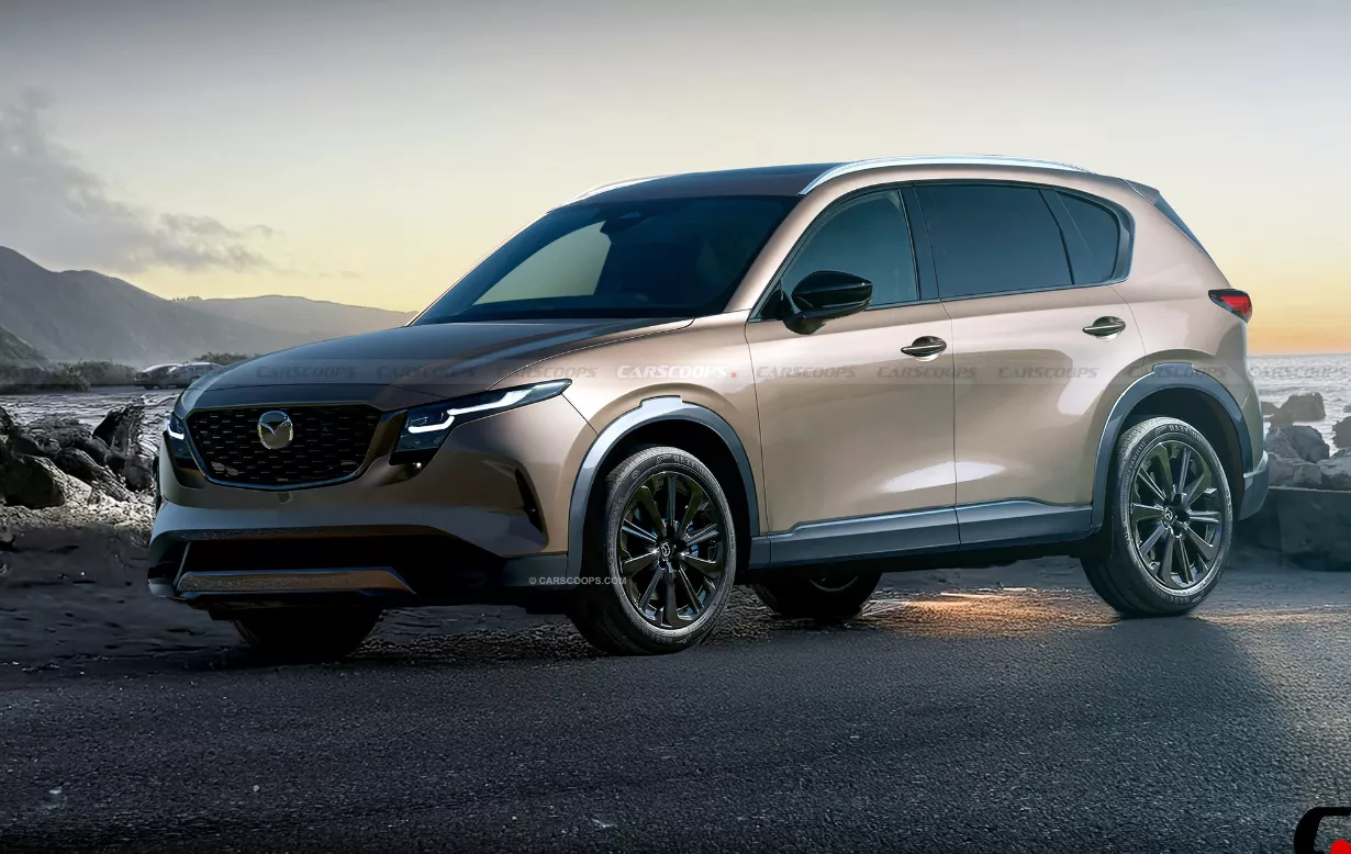 Ảnh phác thảo ngoại hình Mazda CX-5 hoàn toàn mới.