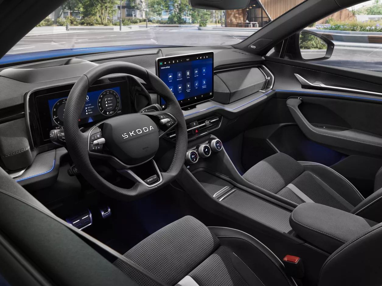 Vô-lăng xe Skoda Kodiaq.