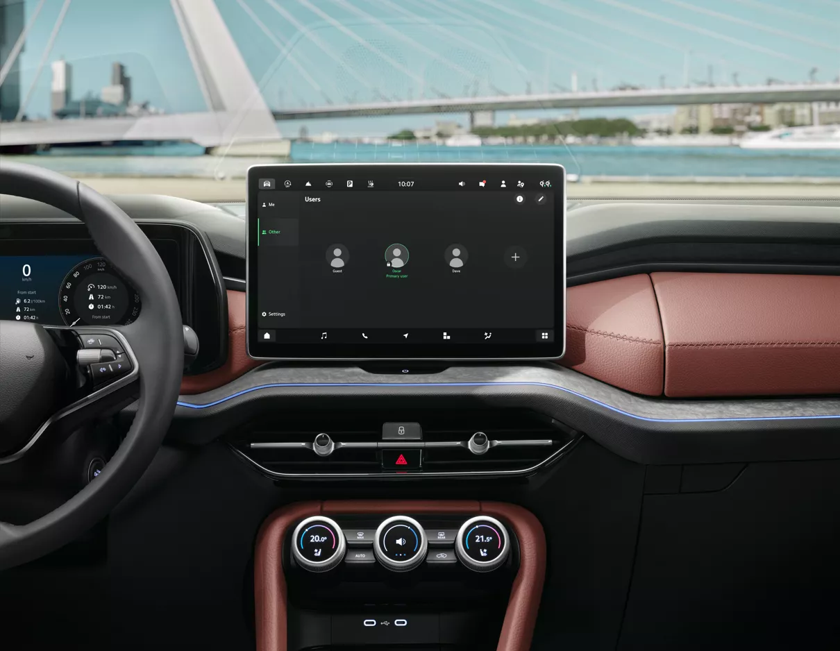 Màn hình trung tâm xe Skoda Kodiaq.
