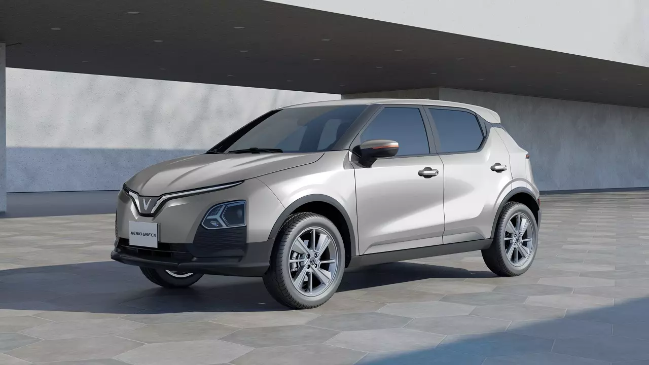 Đầu xe VinFast Herio Green.