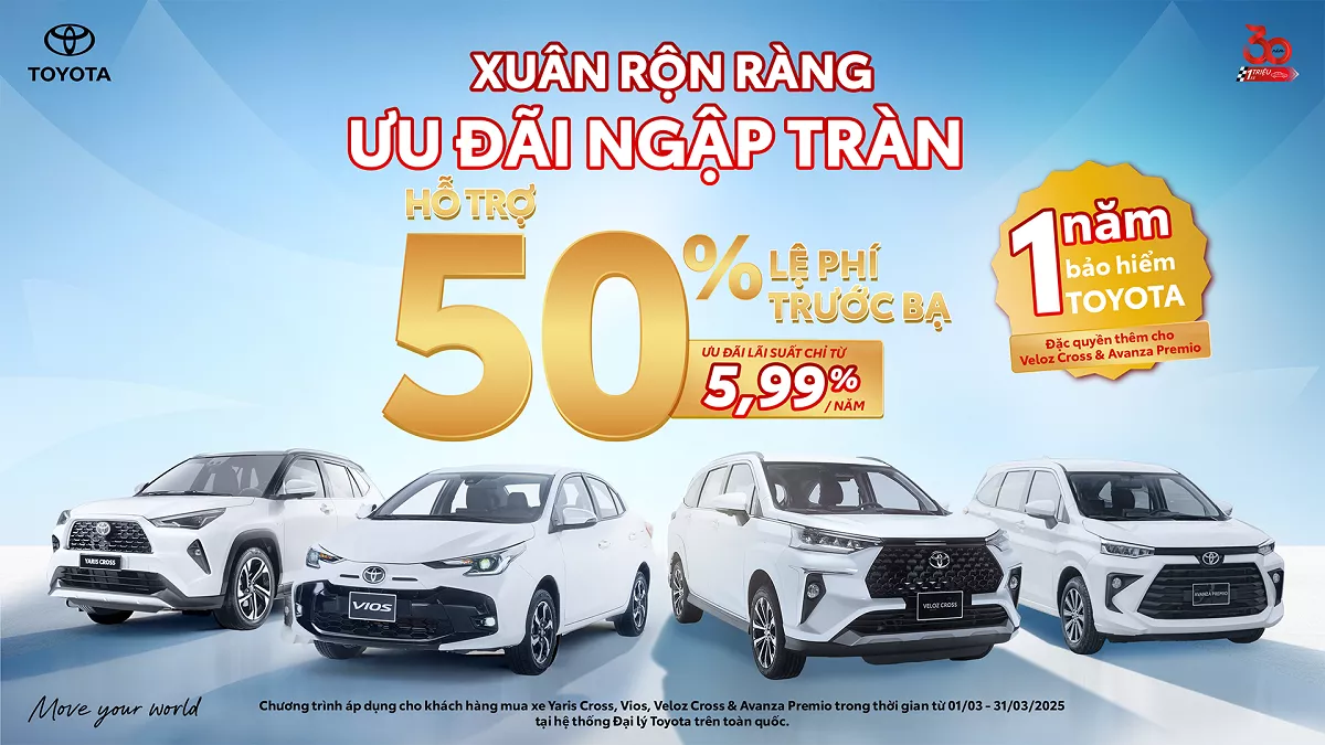 ưu đãi Toyota tháng 3.