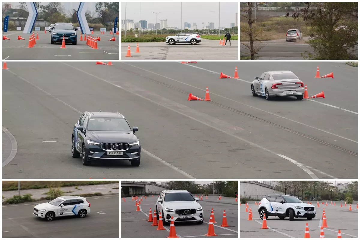 Xe Volvo phô diễn khả năng vận hành an toàn qua 4 bài trải nghiệm trên trường đua F1.