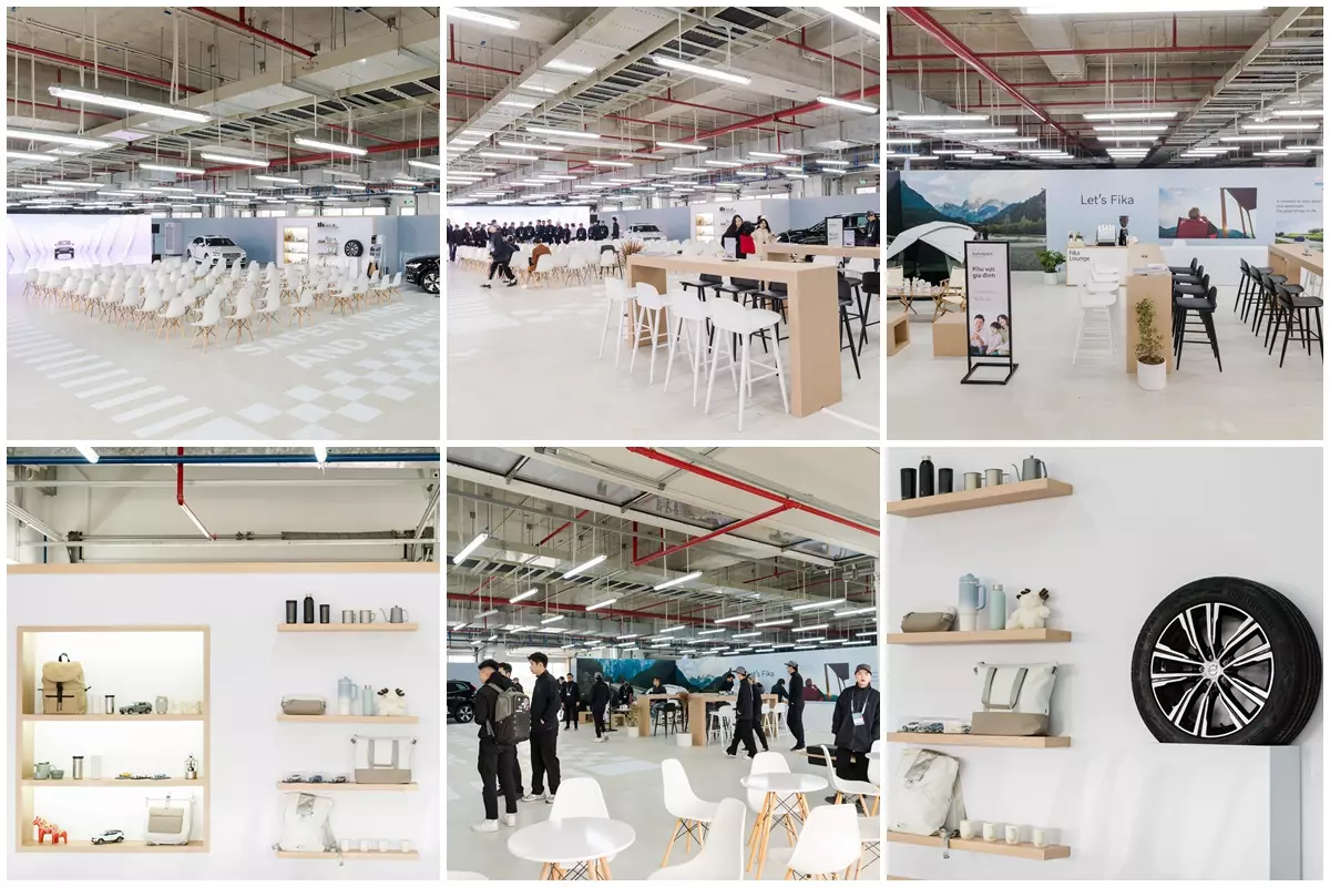 Không gian sự kiện được thiết kế theo phong cách Scandinavian với cảm hứng từ thiên nhiên Thụy Điển.