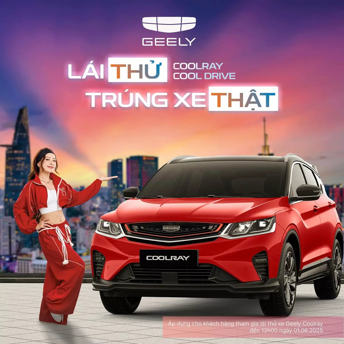 Cơ hội lái thử Geely Coolray trúng ngay xe thật, giá trị lên tới 700 triệu đồng.