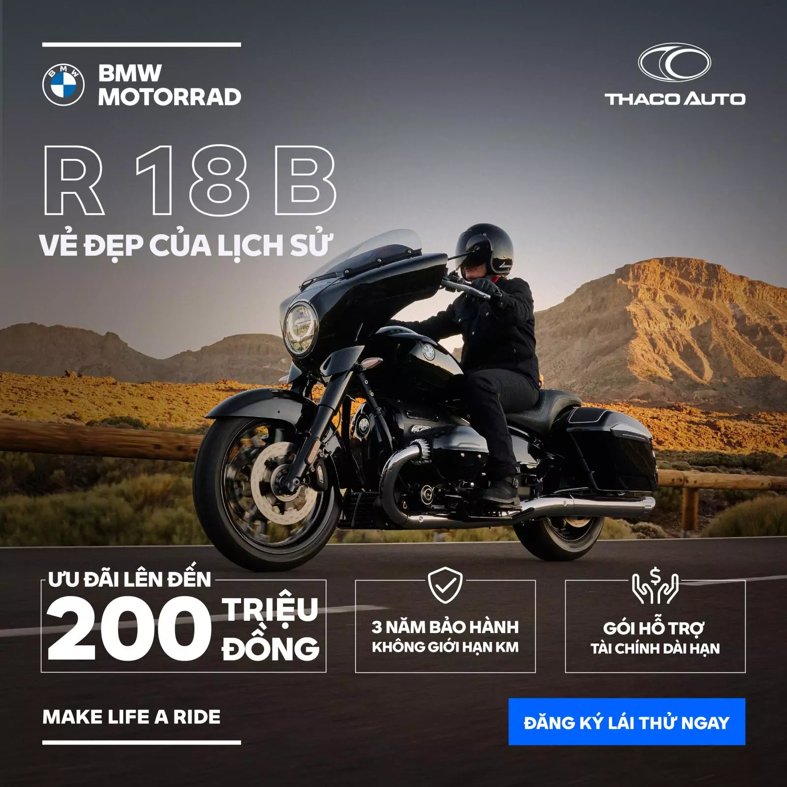 BMW R 18 - mẫu cruiser cao cấp, đầy phong cách của BMW Motorrad.