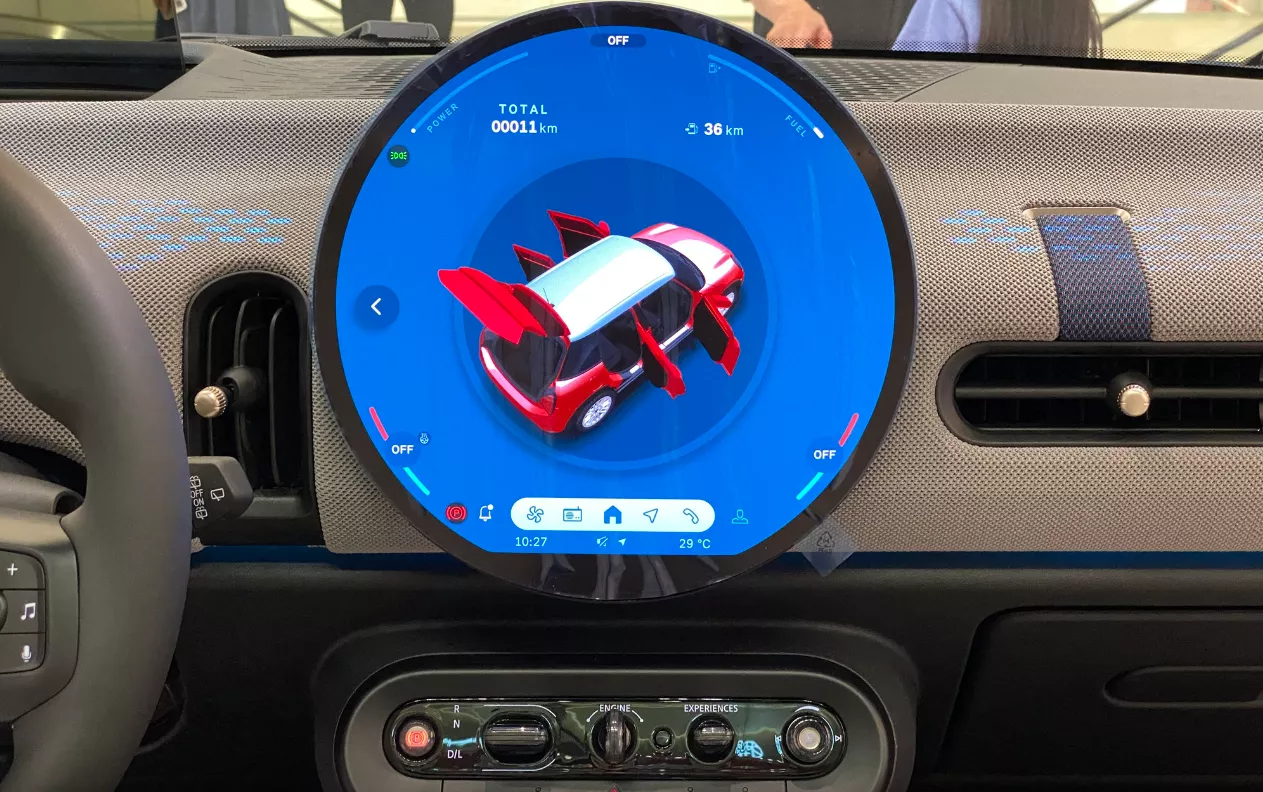 màn hình tròn OLED trung tâm 9,5 inch màn hình tròn OLED trung tâm 9,5 inch.