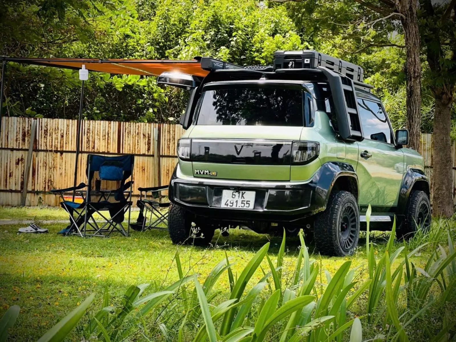 Chiếc VinFast VF 3 được độ theo phong cách camping. Chiếc VinFast VF 3 được độ theo phong cách camping