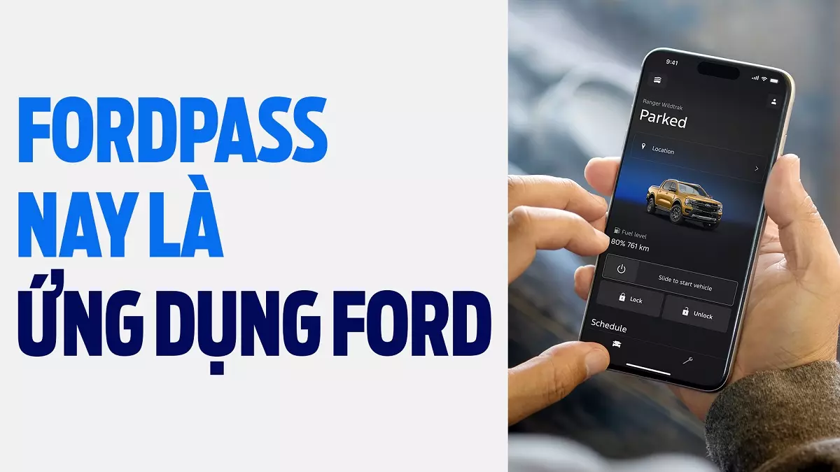 Ứng dụng FordPass được đổi thành Ứng dụng Ford Ứng dụng FordPass được đổi thành Ứng dụng Ford.