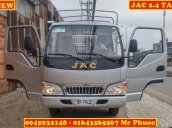 Xe tải JAC 2.4 tấn thùng dài 3m7 vào thành phố, xe JAC 2T4 thùng kín 2016