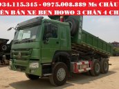 Bán Howo xe Ben 3 chân đời 2016, màu xanh, xe nhập