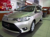 Toyota Vios 1.5E phiên bản động cơ mới 2017, màu vàng cát, giá tốt