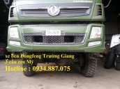 Bán xe ben Dongfeng 3 chân 3 cầu reo Mỹ (cầu lật) 13 tấn, thùng đúc 12 khối