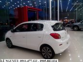 Cần bán Mitsubishi Mirage, màu trắng, xe nhập, hỗ trợ trả góp 90% xe