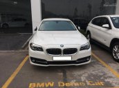 Cần bán xe cũ BMW 520i 2016, màu trắng, nội thất nâu cinamon Brown nhập khẩu Full otpion, giao xe ngay