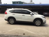 Bán Honda CR V 2.0 AT 2015, màu trắng, nội thất kem