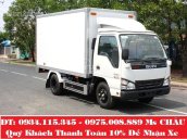 Bán ô tô Isuzu QKR 1.9 tấn màu trắng + giá tốt + trả góp 80%