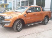 Bán xe Ford Ranger bản cao cấp nhất Wildtrak Navigation 3.2 4x4, màu cam, sản xuất 2017 tại Điện Biên