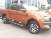 Bán xe Ford Ranger bản cao cấp nhất Wildtrak Navigation 3.2 4x4, màu cam, sản xuất 2017 tại Điện Biên