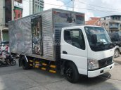 Tải Fuso Canter 4.7-1.7T, thùng kín inox, thùng bạt đóng sẵn, giao ngay