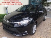 Bán xe Toyota Vios 1.5E MT 2017, màu đen, giá tốt nhất Hải Phòng, hỗ trợ và khuyến mại hấp dẫn nhất từ trước đến nay