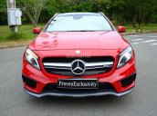 Bán xe Mercedes GLA 45 AMG, 03.2015, màu đỏ, xe nhập Đức, động cơ AMG, bảo hành 12 tháng chính hãng