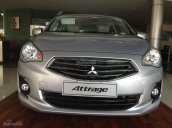 Mitsubishi Attrage màu bạc, nhập khẩu nguyên chiếc, cam kết rẻ nhất Miền Trung