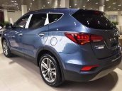 Bán Hyundai Santa Fe 2.4 4WD đời 2017, màu xanh lam