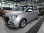 Bán xe Hyundai Grand i10 1.2MT Sedan lắp ráp đời 2018, màu bạc, bản Full option, hỗ trợ trả góp 80%- LH: 0904675566