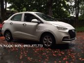 Bán xe Hyundai Grand i10 Sedan 2018, màu trắng, hỗ trợ trả góp 90% giá trị xe, hỗ trợ chạy Grab, liên hệ: 0911.377.773