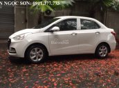 Bán xe Hyundai Grand i10 Sedan 2018, màu trắng, hỗ trợ trả góp 90% giá trị xe, hỗ trợ chạy Grab, liên hệ: 0911.377.773