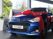 Bán xe Hyundai Grand i10 1.2 MT mới 100% bản đủ cho gia đình 2018, màu xanh lam - Trả góp 80% xe - Hyundai Đắk Lắk