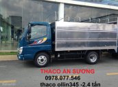 Giá xe tải Thaco Ollin 500B 5 tấn mui bạt , thùng 4.3 mét, tiêu chuẩn khí thải Euro 4 2018