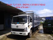 Bán xe tải Faw 7,3 tấn thùng mui bạt động cơ Hyundai, thùng dài 6.25m - L/H 0936 678 689