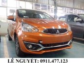 Bán Mitsubishi Mirage màu cam, xe nhập khẩu, siêu lợi xăng, hỗ trợ trả góp, LH 0911477123