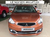 Bán Mitsubishi Mirage màu cam, xe nhập khẩu, siêu lợi xăng, hỗ trợ trả góp, LH 0911477123