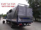 Bán xe tải Faw 7,31 tấn thùng khung mui phủ bạt dài 6,25M, liên hệ 0979 995 968