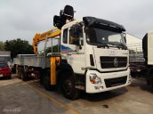 Xe tải Dongfeng 4 chân 18.7 tấn, gắn cẩu Kanglim 10 tấn
