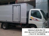 Bán xe tải Thaco Ollin 2.4 tấn, thùng 4m3, giá tốt vào thành phố