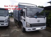 Bán xe tải Faw 7,31 tấn, thùng mui bạt dài 6,25m, cabin hiện đại