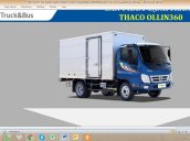 Chuyên bán xe tải Thaco Ollin 360, tải 2,4 tấn, thùng dài 4,25m, đầy đủ các loại thùng, liên hệ 0984694366