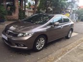 Bán xe Honda Civic 2014, màu nâu, máy 1.8AT, hỗ trợ trả góp chỉ 200 triệu rinh xe về ngay