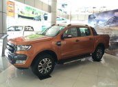 Bán Ford Ranger Wildtrak đời 2017, màu vàng đồng, xe nhập Thái Lan tặng nắp thùng
