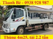 Bán Thaco Ollin 360 tải 2.4 tấn, thùng lửng, màu trắng, đời 2017, hỗ trợ trả góp 75%