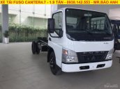 Bán xe tải Fuso Canter 4.7 tải trọng 1T9, thùng dài 4m3. Hỗ trợ vay mua xe 80%