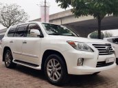 Bán Lexus LX570 sản xuất 2013 màu trắng, nội thất kem, đăng ký tên cá nhân chính chủ