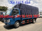 Bán Thaco Ollin 500B, xe tải Thaco 5 tấn, máy lạnh theo xe, hỗ trợ mua xe tải trả góp 75%