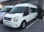 Bán xe Ford Transit bản Luxury màu trắng đời 2018, giao xe ngay, hỗ trợ trả góp tối đa, thủ tục nhanh gọn