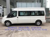 Bán xe Ford Transit bản Luxury màu trắng đời 2018, giao xe ngay, hỗ trợ trả góp tối đa, thủ tục nhanh gọn