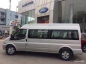 Bán ô tô Ford Transit cao cấp sản xuất năm 2018, màu bạc, hỗ trợ trả góp 90%, giao xe ngay