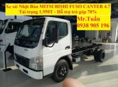 Bán xe tải Nhật Bản Mitsubishi Fuso Canter 4.7 tải trọng 1T9, lưu thông thành phố trả góp